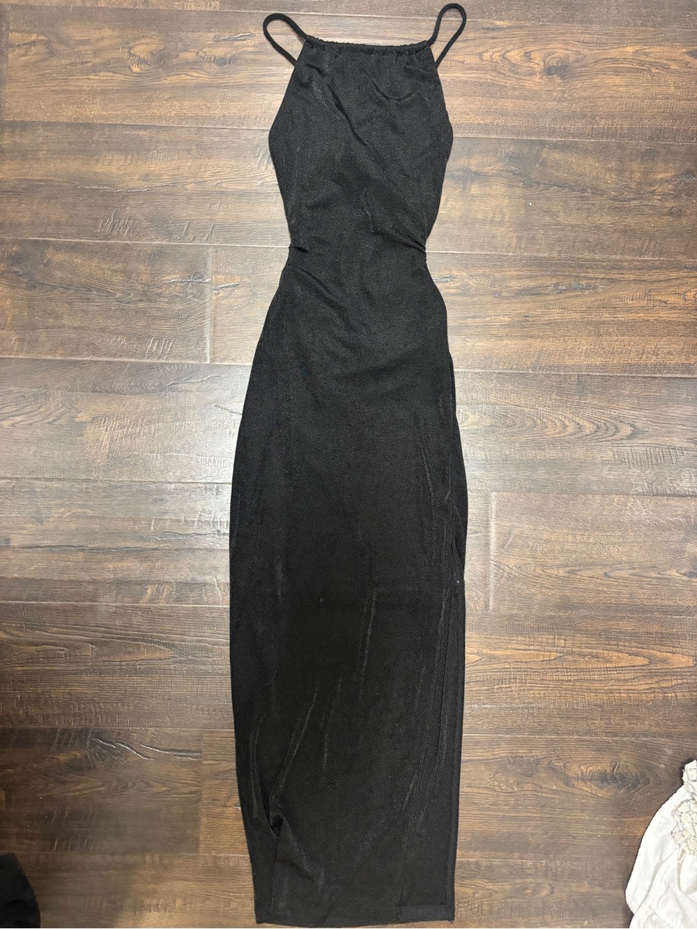Hello Molly Black Sleeveless Maxi Dress with Spaghetti Straps